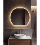 Photo: DARA CUT LED backlit mirror 20W, ø 100x90cm, heating foil