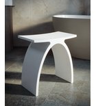Photo: KORAL Badstuhl 43x43x23,5cm, solid surface, Weiß matt
