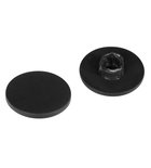 Photo: Support bar cover, round, black matt , 2 pcs