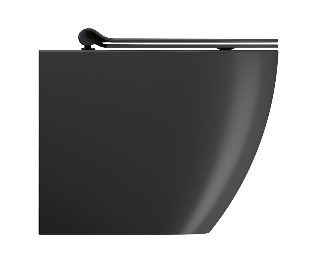 GSI PURA WC mísa stojící, Swirlflush, 36x55cm, spodní/zadní odpad, černá dual-mat 889026
