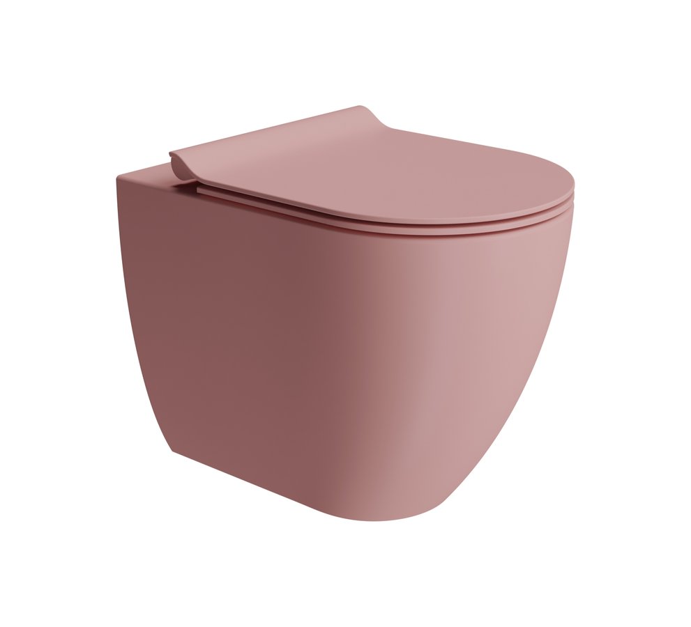 GSI PURA WC mísa stojící, Swirlflush, 36x55cm, spodní/zadní odpad, blush dual-mat 889024