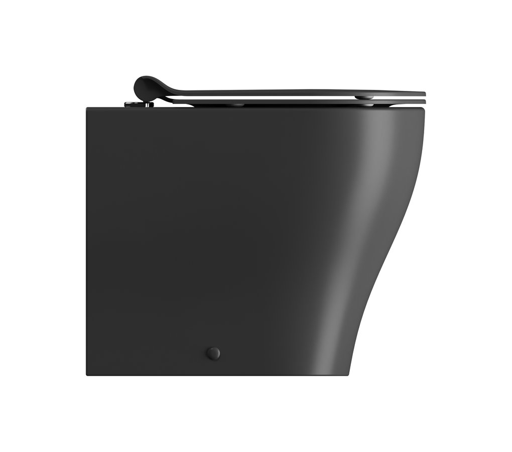 GSI TONO WC mísa stojící, Geniusflush, 36x53cm, spodní/zadní odpad, černá dual-mat 641026