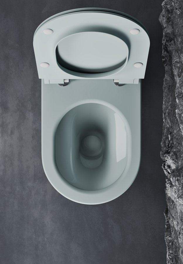 GSI TONO WC mísa stojící, Geniusflush, 36x53cm, spodní/zadní odpad, ghiaccio dual-mat 641015