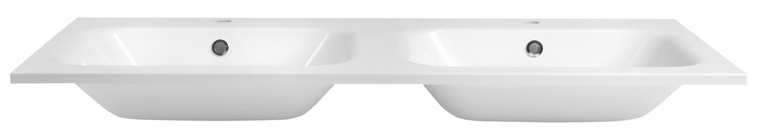Sapho ARECA dvojumyvadlo, litý mramor, 121x51,5cm, bílá AC121
