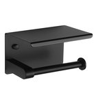 Photo: Toilet paper holder with shelf, black matt