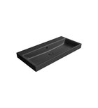 Photo: NUBES ceramic washbasin 100x50cm, no tap hole, black matt