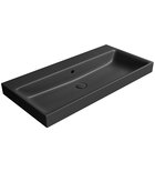 Photo: NUBES ceramic washbasin 100x50cm, no tap hole, black matt