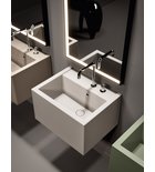 Photo: KANAAL umywalka ceramiczna 60x46,5cm, czarny mat