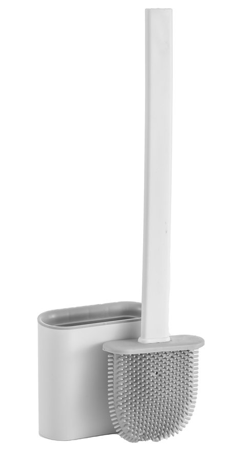 Aqualine SANA WC silikonová štětka závěsná/na postavení, bílá mat BS010