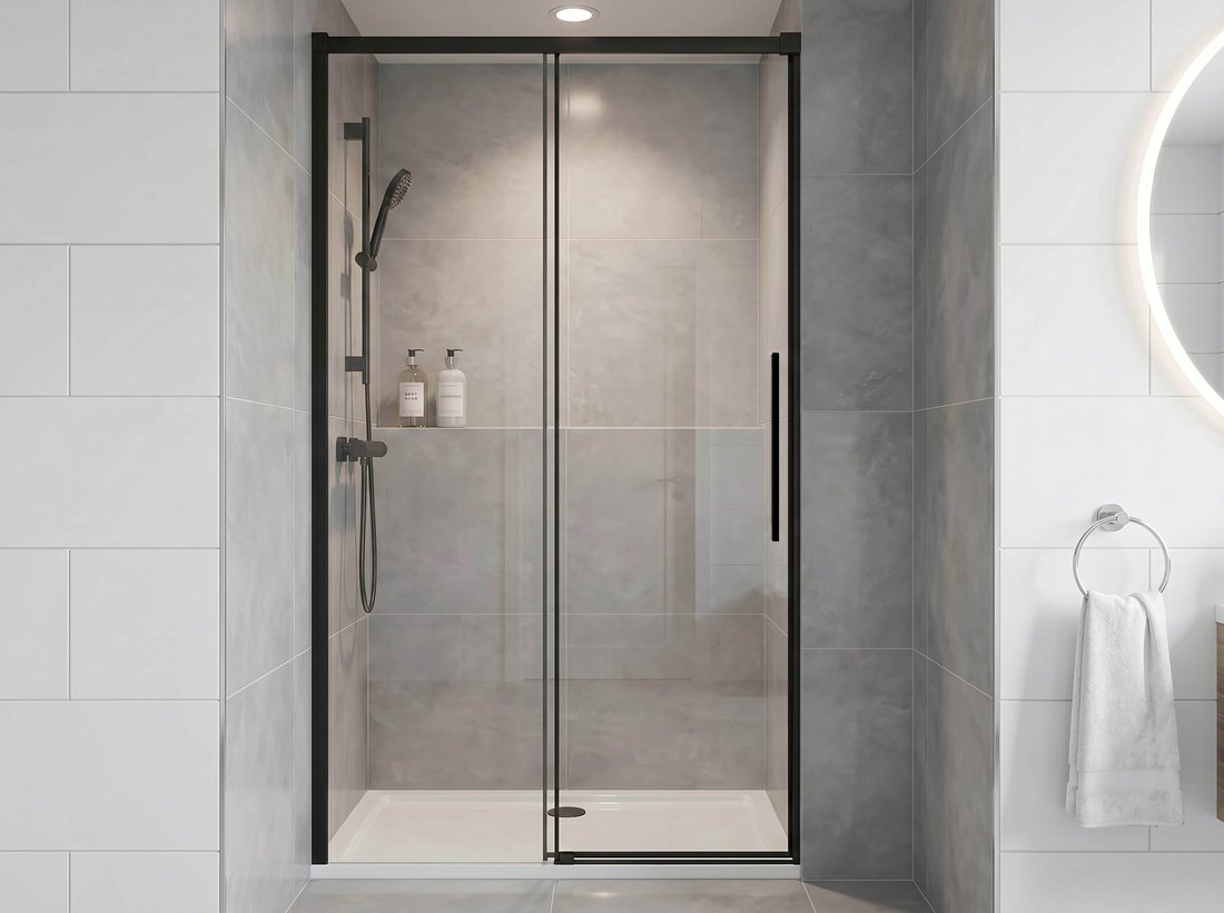 Gelco LUXOR BLACK sprchové dveře 1000mm, čiré sklo GU1210B