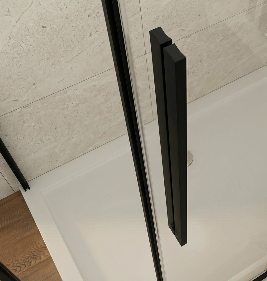 Gelco LUXOR BLACK sprchové dveře 1300mm, čiré sklo GU1213B
