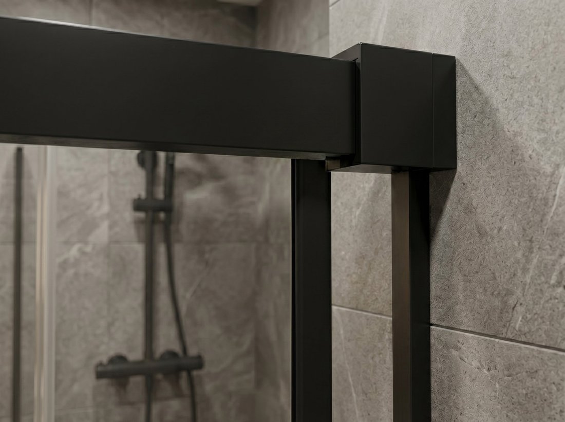 Gelco LUXOR BLACK sprchové dveře pro rohový vstup 900mm, čiré sklo GU2190B