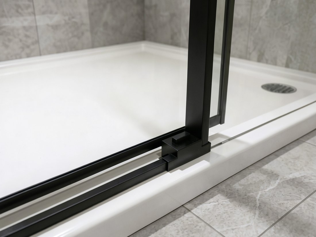 Gelco LUXOR BLACK sprchové dveře pro rohový vsup 1000mm, čiré sklo GU2110B