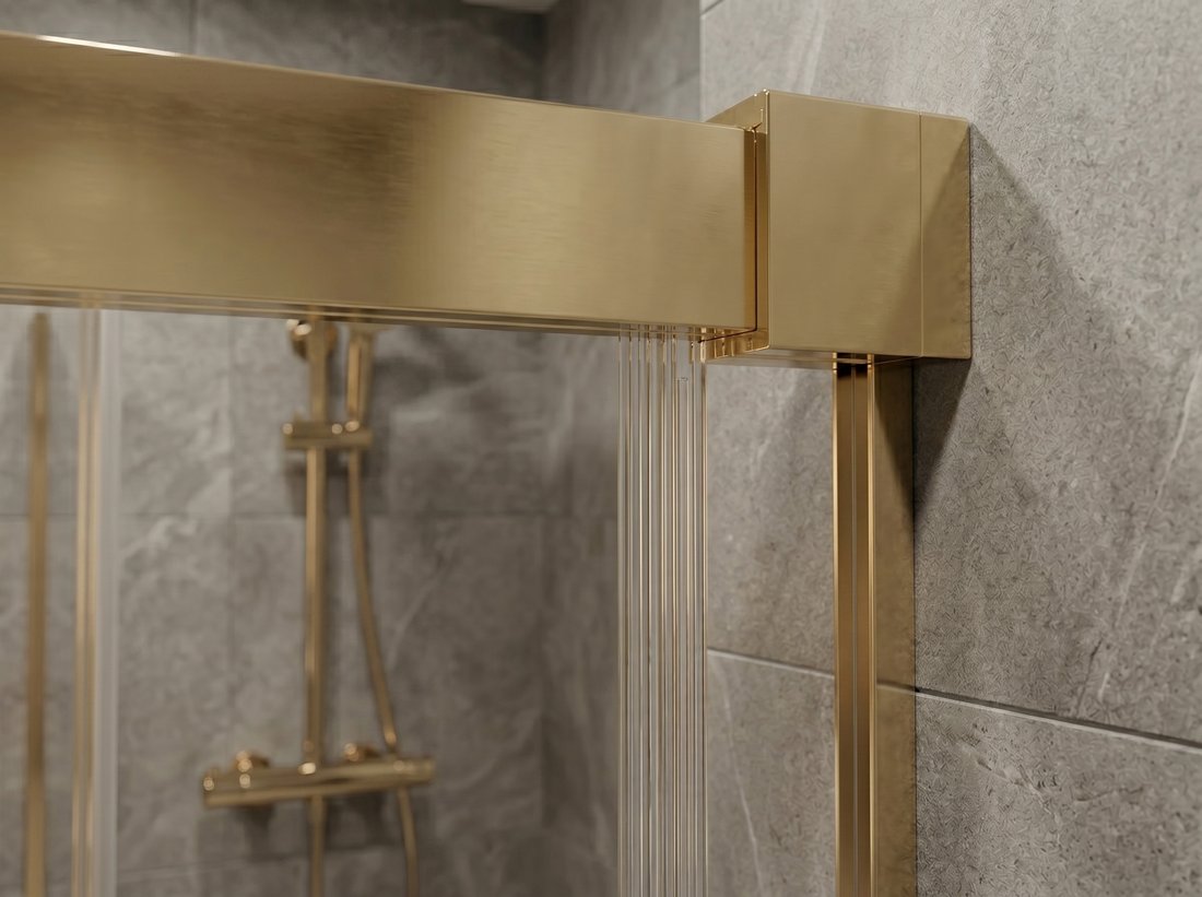Gelco LUXOR GOLD MATT sprchové dveře 1200mm, čiré sklo GU1212G