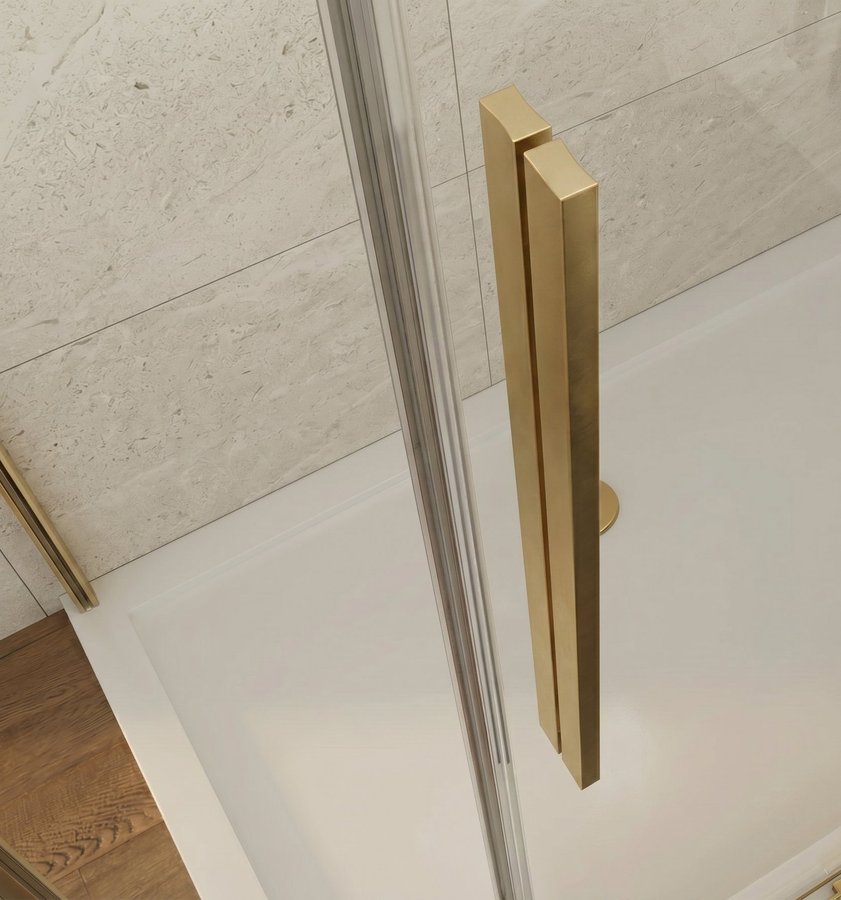Gelco LUXOR GOLD MATT sprchové dveře pro rohový vstup 800mm, čiré sklo GU2180G