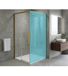 Photo: LUXOR GOLD MATT Duschtür für Eckeingang 800mm, Klarglas