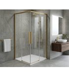 Photo: LUXOR GOLD MATT drzwi wejście z&nbsp;rogu 800mm, szkło czyste