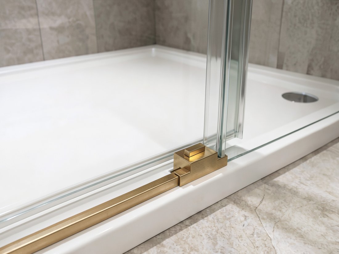 Gelco LUXOR GOLD MATT sprchové dveře pro rohový vstup 900mm, čiré sklo GU2190G