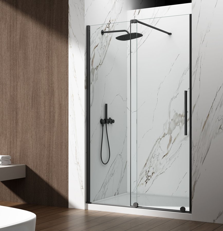 Gelco SPIRIT BLACK sprchové dveře 1500mm, čiré sklo GI1015B
