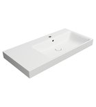 Photo: NUBES ceramic washbasin 100x50cm, shelf left, white matt