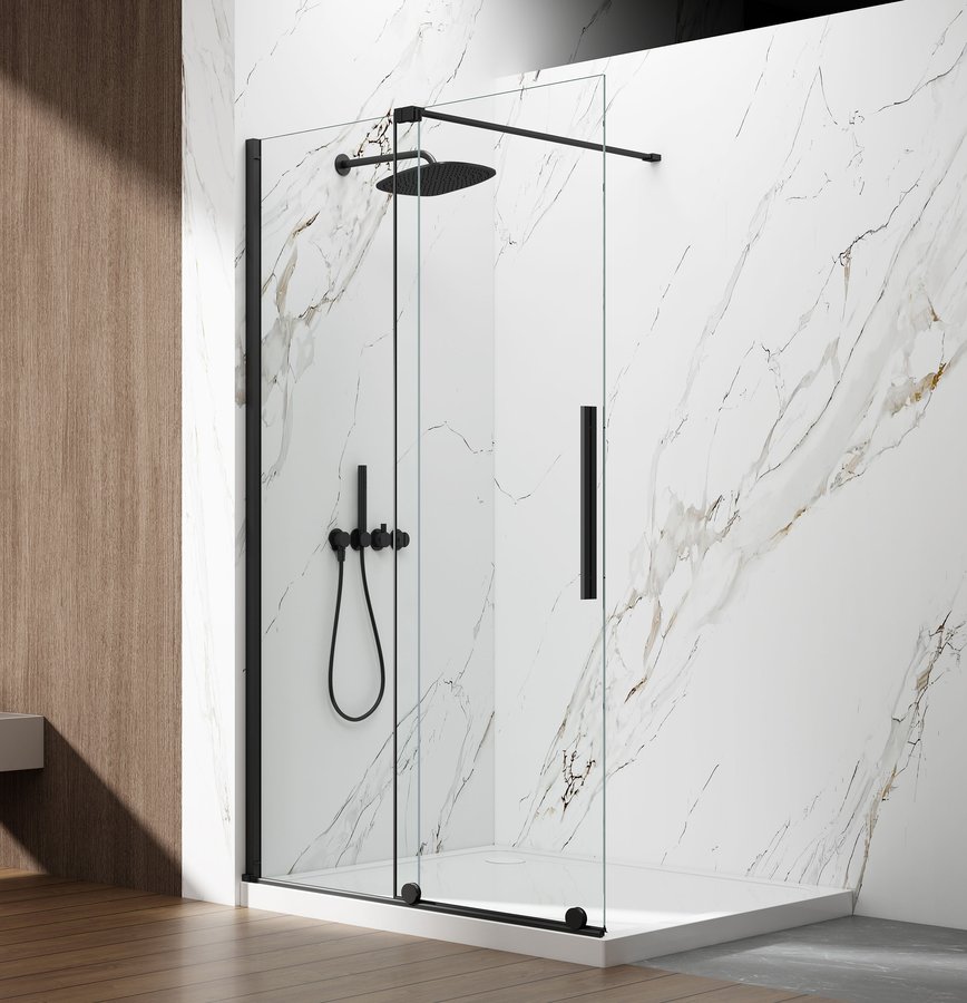 Gelco SPIRIT BLACK sprchové dveře 1600mm, čiré sklo GI1016B