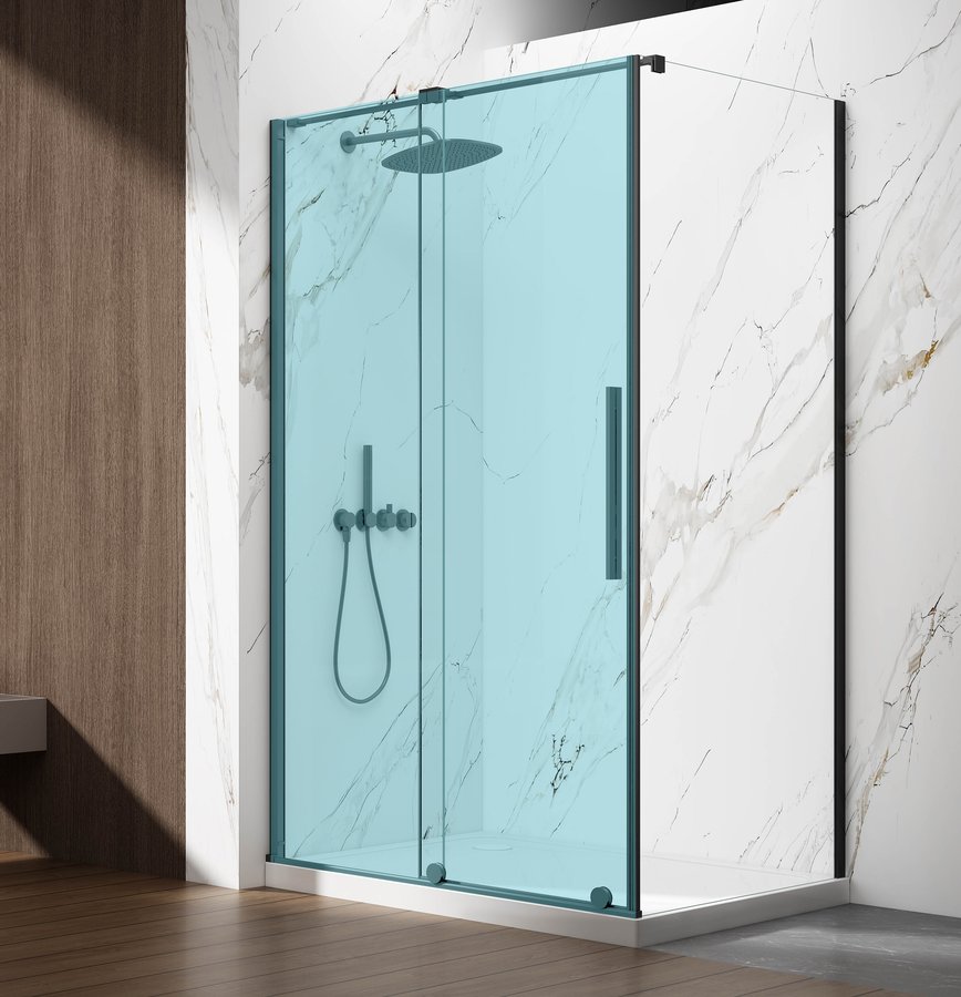 Gelco SPIRIT BLACK boční stěna 800mm, čiré sklo GI3580B