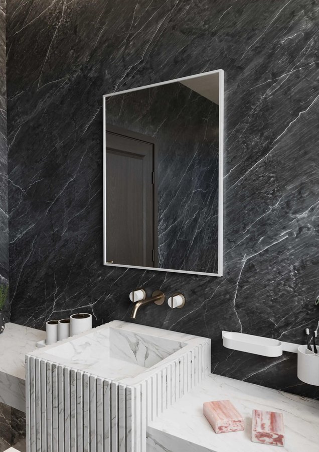 Sapho NOTION SLIM zrcadlo v rámu 60x80cm, bílá mat NT860W