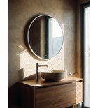 Photo: NOTION SLIM guľaté zrkadlo v ráme, priemer 60cm, biela mat
