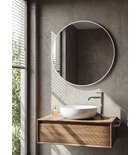 Photo: NOTION SLIM guľaté zrkadlo v ráme, priemer 80cm, biela mat