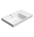 Photo: NUBES ceramic washbasin 80x50cm, shelf right, white ExtraGlaze