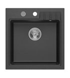 Photo: Granit-Einbauspüle, 1 Becken, 50x52cm, Schwarz