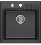 Photo: Granite kitchen mono sink, 50x52cm, black