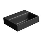 Photo: NUBES ceramic washbasin 36x28cm, no tap hole, black matt
