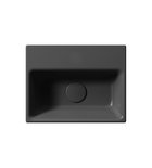Photo: NUBES ceramic washbasin 36x28cm, no tap hole, black matt