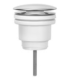 Photo: Korek umywalkowy 5/4“, klik- klak, duży grzybek, 5-46mm, ABS/stal nierdzewna