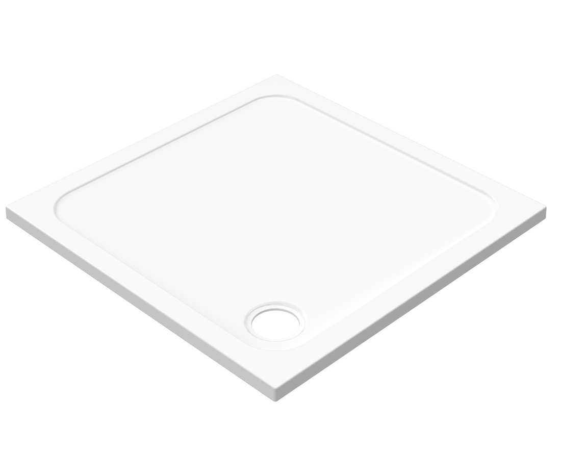 Bruckner ELZA sprchová vanička z litého mramoru, čtverec 90x90cm, bílá 801.112.4