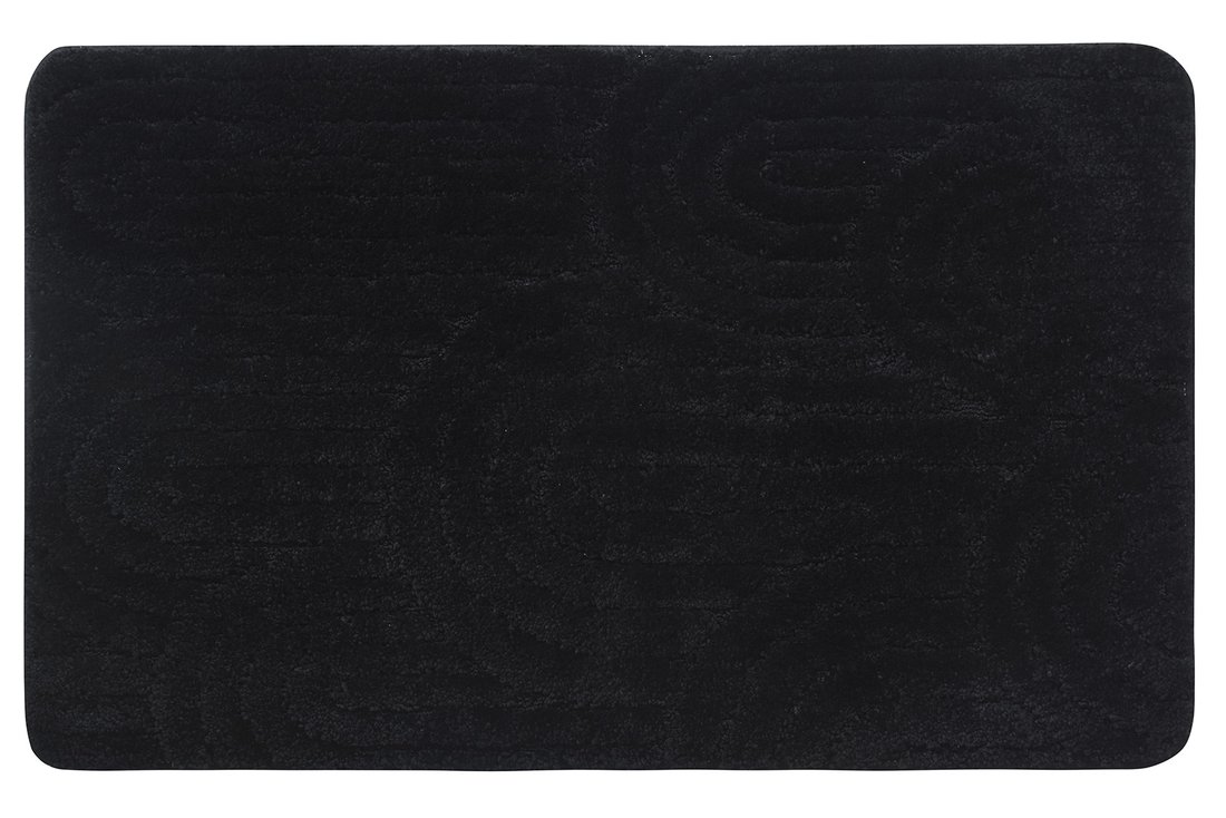 RIST koupelnová předložka, 50x80cm, 100% polyester, protiskluz, černá NI8591