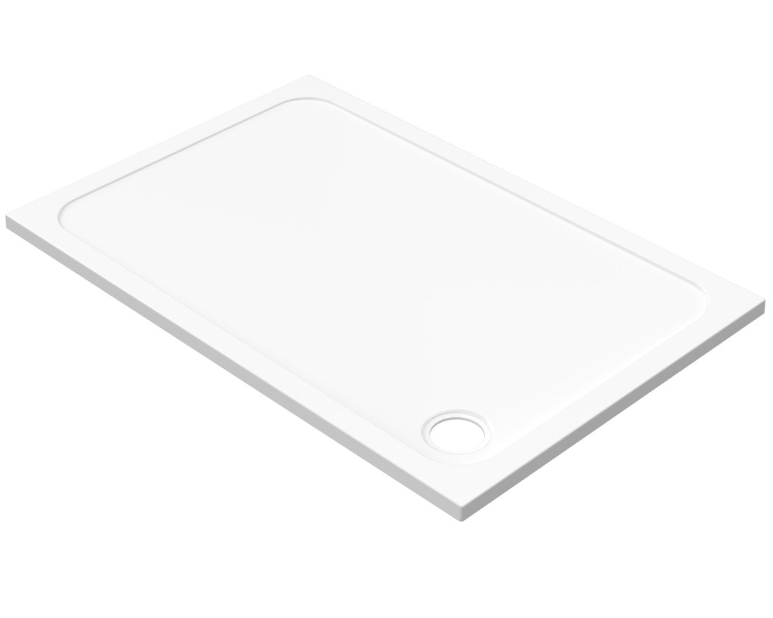 Bruckner ELZA sprchová vanička z litého mramoru, obdélník 120x80cm, bílá 801.115.4