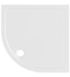 Photo: ELZA cast marble shower tray, quarter circle 90x90cm, R550, white