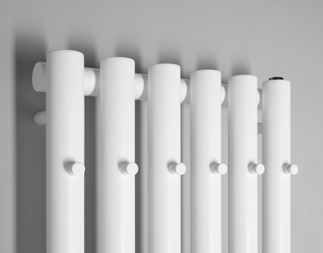 Sapho PILON otopné těleso 418x1800mm, se šesti háčky pro ručník, bílá mat IZ131T