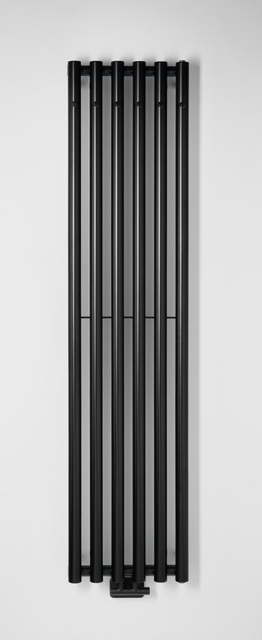 Sapho PILON otopné těleso 418x1800mm, se šesti háčky pro ručník, černá mat IZ132T