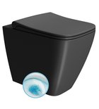 Photo: NUBES WC mísa stojící, Swirlflush, 35x52cm, spodní/zadní odpad, černá dual-mat