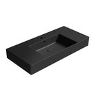 Photo: KUBE X keramické umyvadlo 100x47cm, s&nbsp;odkládacími plochami, černá mat