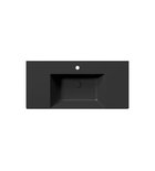 Photo: KUBE X ceramic washbasin 100x47cm with shelves, black matt