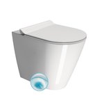 Photo: KUBE X WC misa stojaca, Geniusflush, 36x55cm spodný/zadný odpad, biela ExtraGlaze