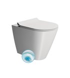 Photo: KUBE X WC misa stojaca, Geniusflush, 36x55cm spodný/zadný odpad, biela dual-mat