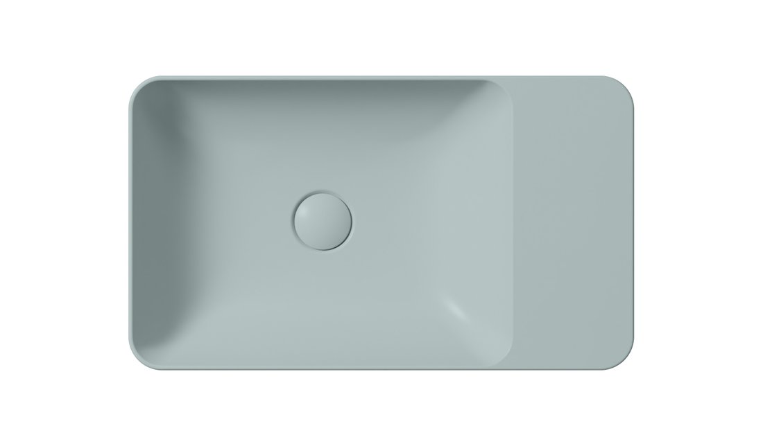 GSI MODO keramické umyvadlo na desku 60x35cm, bez otvoru, ghiaccio mat 9883015