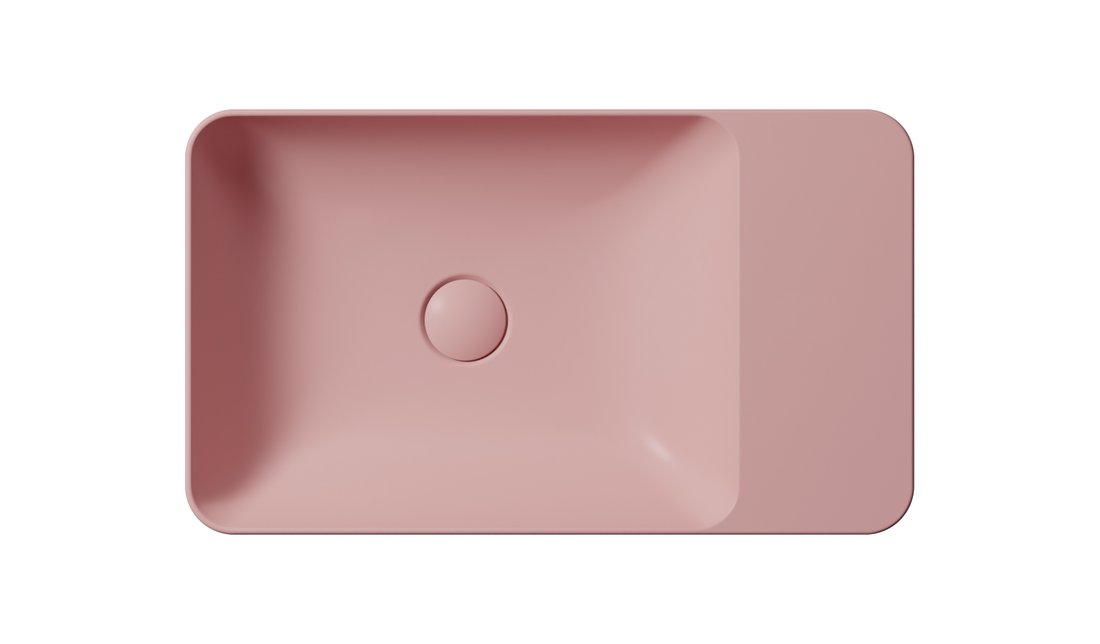 GSI MODO keramické umyvadlo na desku 60x35cm, bez otvoru, blush mat 9883024