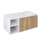 Photo: LOREA basin cabinet 100x46x51,5cm (30P+70cm), right, oak alabama/white matt