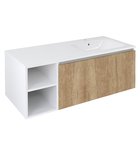 Photo: LOREA basin cabinet 120x46x51,5cm (30P+90cm), right, oak alabama/white matt